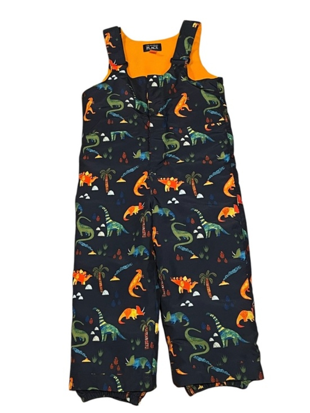 Boys 3T Dinosaur Print Snow Bibs Overalls Snowpants Blue The Children's Place